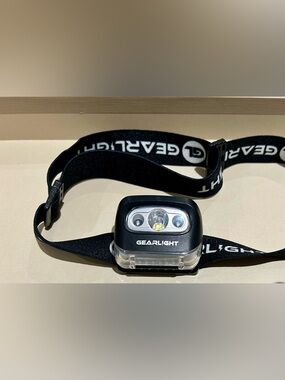 GearLight LED Headlamp Flashlight Adjustable Strap Black